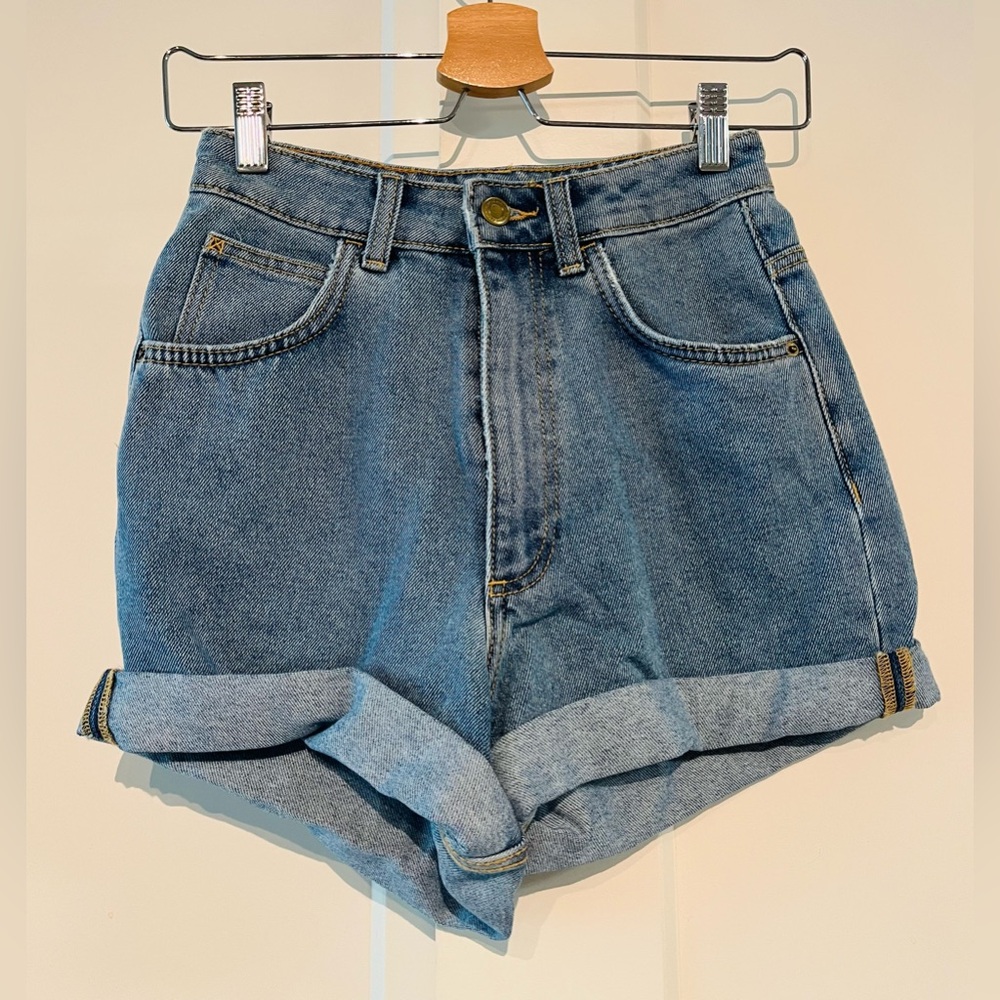 Zara 00 Blue Jean Shorts High-Waisted Vintage Style